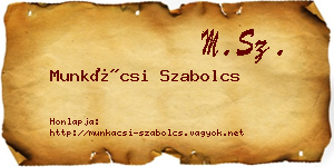 Munkácsi Szabolcs névjegykártya